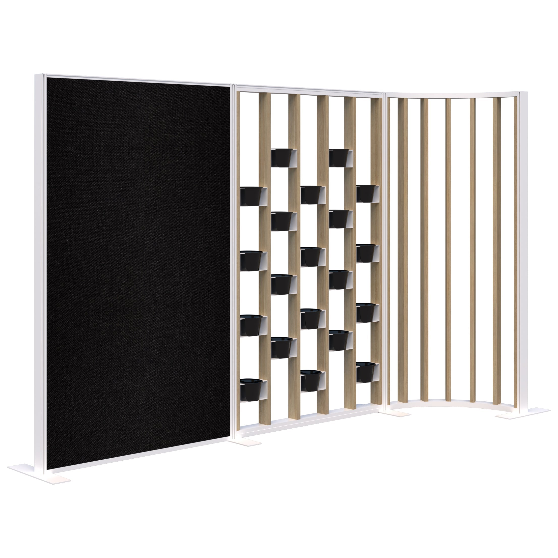 Connect Freestanding Fabric/Plant Wall/Curved Fin