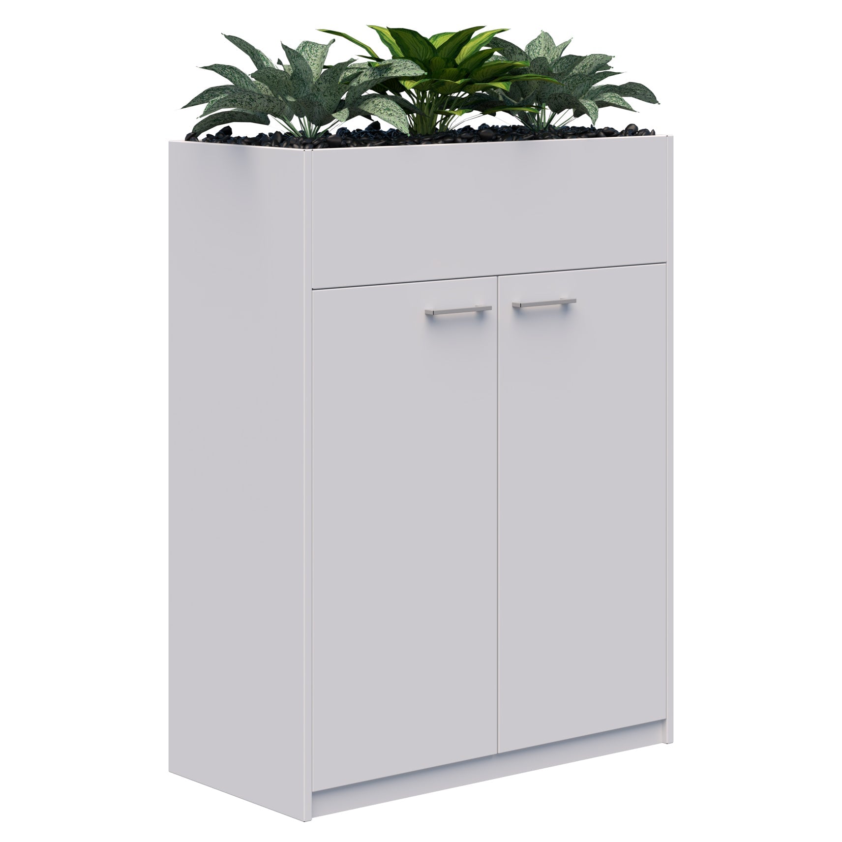 Fiord® Planter Cabinet inc. Artificial Plants