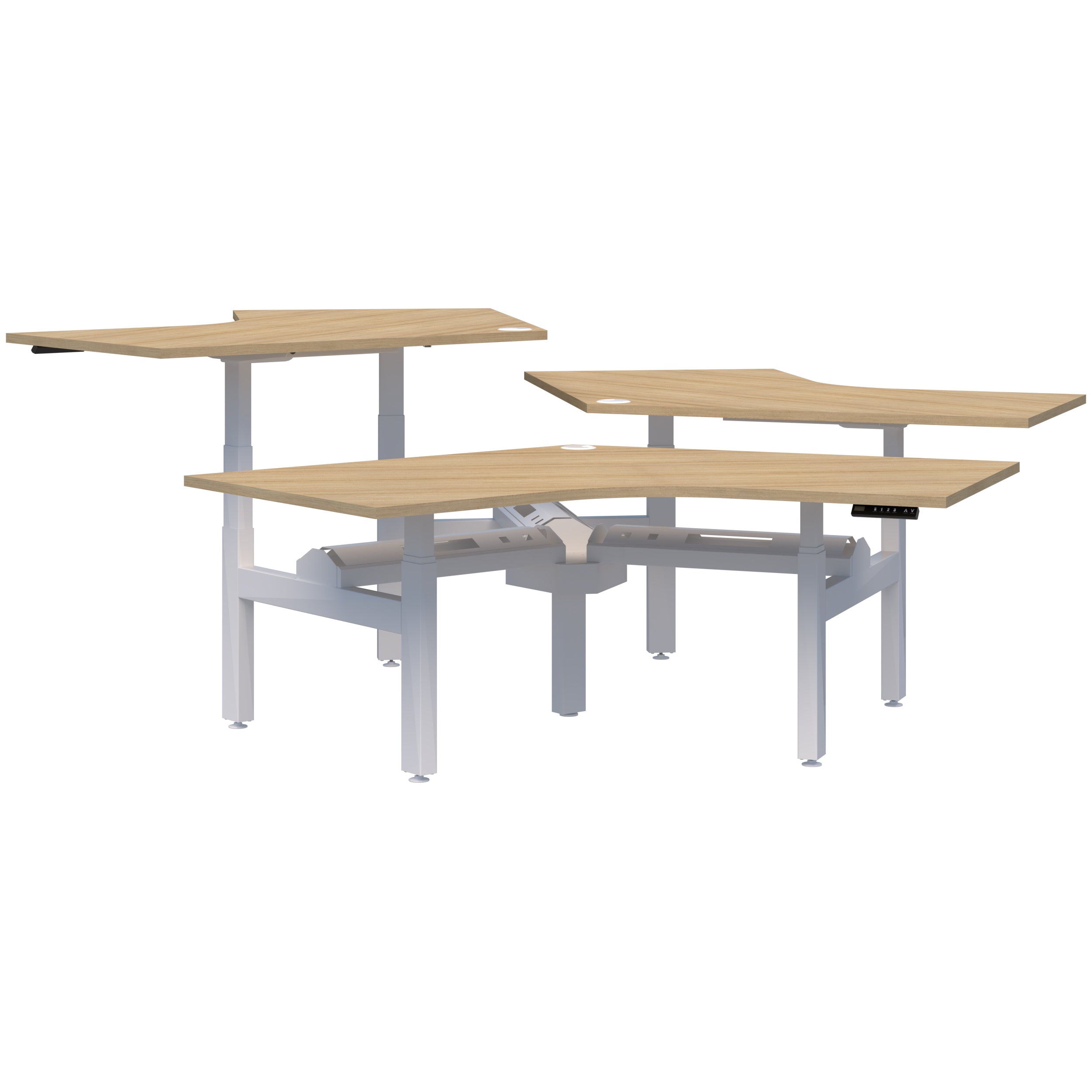 Fiord® Electric 120° 3 Pod Desk